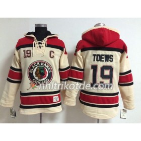 Chicago Blackhawks Jonathan Toews 19 Weiß Sawyer Hooded Sweatshirt - Herren